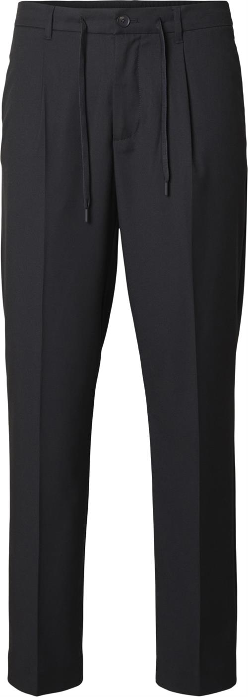 Se Selected Homme Slh190reg Tapered Leroy Pleat Pant Mand Sort Chinos Str S - hos Magasin ved Magasin