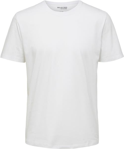 Selected Homme Slhaspen SS Oneck TEE W Noos Mand Hvid Kortærmede T-shirts Str L - hos Magasin