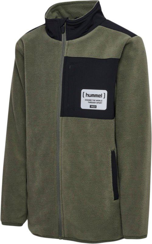 Se Hummel Hmldare Fleece Jacket Str 12 år / 152 cm - Army Sweatshirts hos Magasin ved Magasin