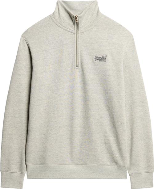 Se Superdry Essential Logo Henley Mand Varsity Grey Grindle Sweatshirts Str S - hos Magasin ved Magasin