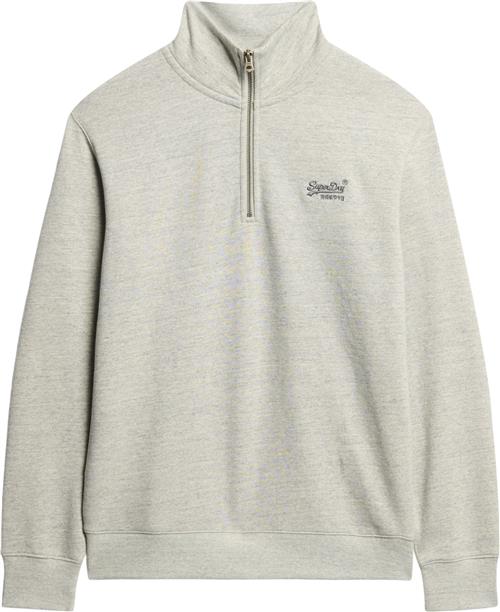 Se Superdry Essential Logo Henley Mand Varsity Grey Grindle Sweatshirts Str XXL - hos Magasin ved Magasin