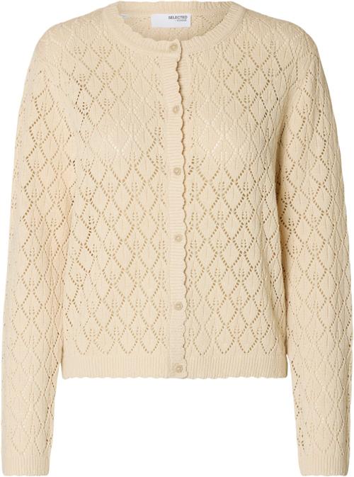 Selected Femme Slfsofia LS Structure Knit Cardigan Kvinde Birch Sweaters Str S - hos Magasin