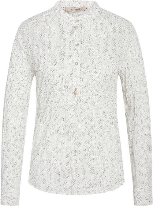 Se Rue de Femme Dot Shirt RdF Kvinde Sand Langærmede Skjorter Str XL - hos Magasin ved Magasin