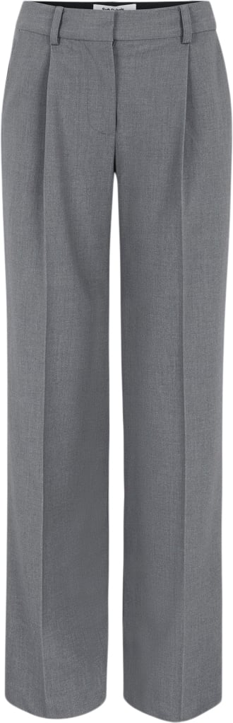 Se Soft Rebels Srvilja Midwaist Loose Pant Kvinde Medium Grey Melange Bukser Str L - hos Magasin ved Magasin