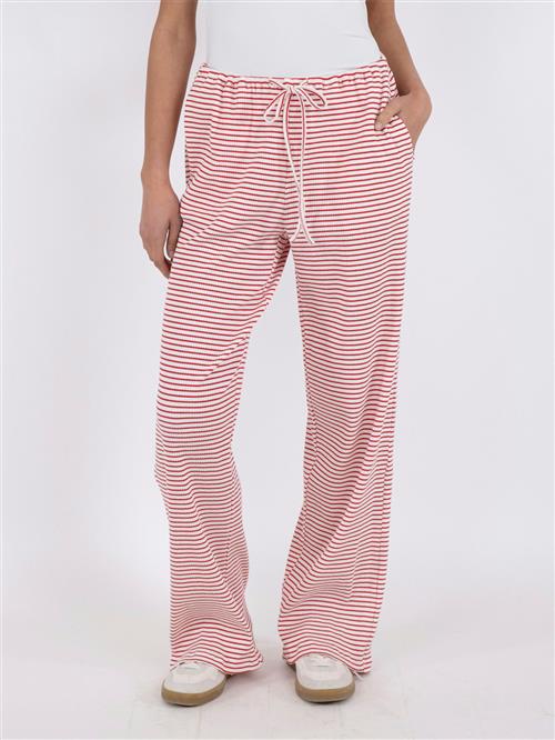 Neo Noir Geri Stripe Pants Kvinde Red Bukser Med Brede Ben Str 40 - hos Magasin