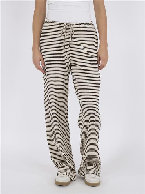 Se Neo Noir Geri Stripe Pants Kvinde Sand Bukser Med Brede Ben Str 42 - hos Magasin ved Magasin