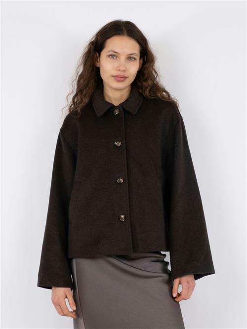 Neo Noir Hamra Wool Jacket Kvinde Chocolate Brown Overgangsjakker Str 44 - Uld hos Magasin