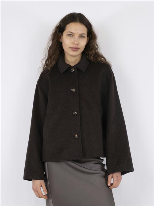 Neo Noir Hamra Wool Jacket Kvinde Chocolate Brown Overgangsjakker Str 34 - Uld hos Magasin