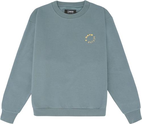 7 Days Active Organic Crewneck Kvinde 827 Stormy Weather Sweatshirts Str L - hos Magasin