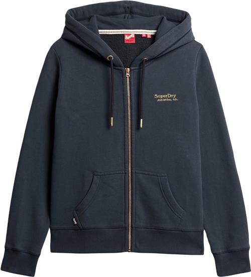 Se Superdry Essential Logo ZIP Hoodie Kvinde Richest Navy Hættetrøjer Str S - hos Magasin ved Magasin