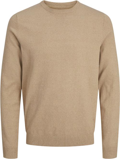 Se JJ-REBEL Jrebcallum Knit Crew Neck Noos Mand Crockery Sweaters Regular Fit Str S - hos Magasin ved Magasin