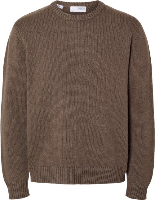 Selected Homme Slhcody LS Knit Relaxed Crew Neck N Mand Morel Sweaters Str XL - hos Magasin