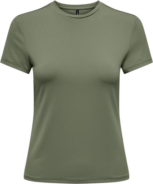 ONLY Onlea S/S TOP O Neck CS JRS Kvinde Olivine Kortærmede T-shirts Str XS - hos Magasin