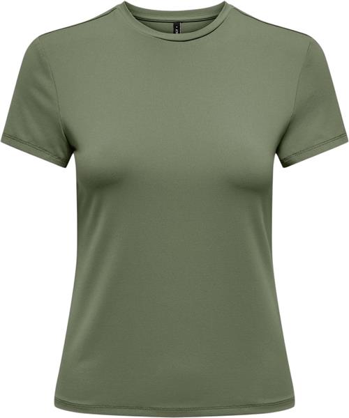 ONLY Onlea S/S TOP O Neck CS JRS Kvinde Olivine Kortærmede T-shirts Str M - hos Magasin