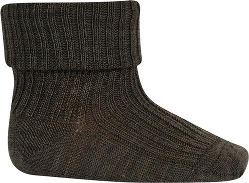 mpKids Wool rib Baby Socks Str 17/18 - Brun Strømper hos Magasin