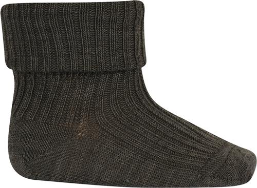 mpKids Wool rib Baby Socks Str 22/24 - Brun Strømper hos Magasin