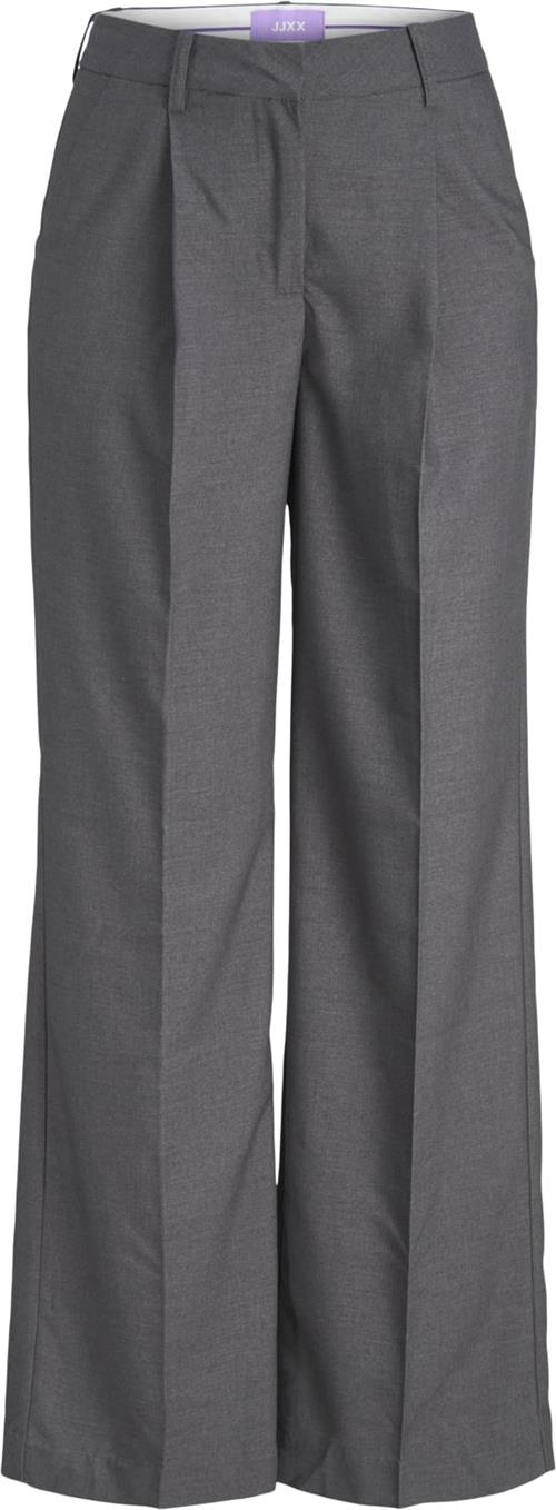 JJXX Jxellis Wide HW Pant TLR Noos Kvinde Dark Grey Melange Bukser Med Brede Ben Str XS - hos Magasin