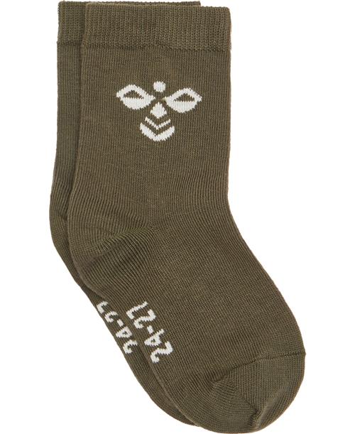 Hummel Sutton Socks Str 24-27 - Grøn Strømper Bomuld hos Magasin