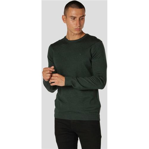 Clean Cut Copenhagen Merino Wool Crew Mand Bottle Green Sweaters Str XS Merino - hos Magasin