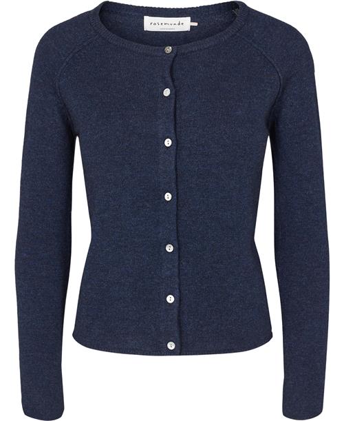 Rosemunde Cashmere Cardigan ls Kvinde Dark Navy Melange Cardigans Str S Cashmere - hos Magasin