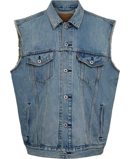 Se Levi's Relaxed Trucker Vest Kentucky Mand Blå Veste Relaxed Fit Str L - Bomuld hos Magasin ved Magasin