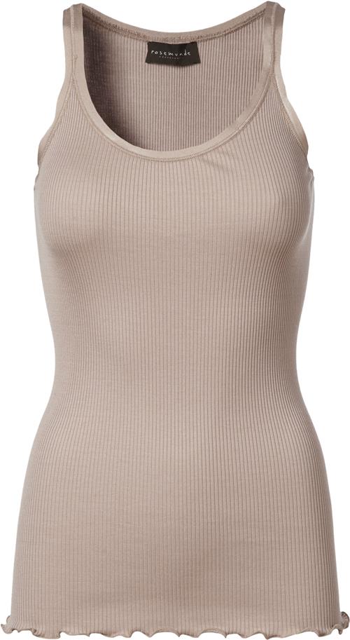 Rosemunde Silk top Regular W/elastic Band Kvinde Lyserød Tanktoppe Str XL - Silke hos Magasin