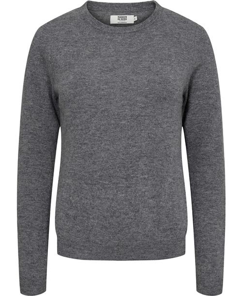 Magasin du Nord Collection Magasin Myrna 1 RWS Strik Lambswool Kvinde Medium Grey Melange Sweaters Str S Uld