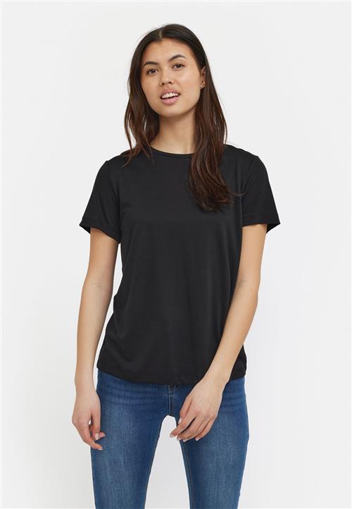 Soft Rebels Srhella Tshirt - Gots Kvinde Black Kortærmede T-shirts Str XS - hos Magasin