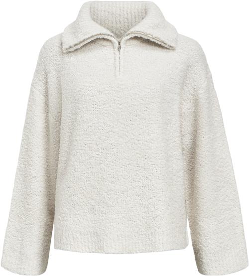 Object Objtolatya Knit LO L/S Pullover 135 Kvinde White Sand Toppe Str XS - hos Magasin