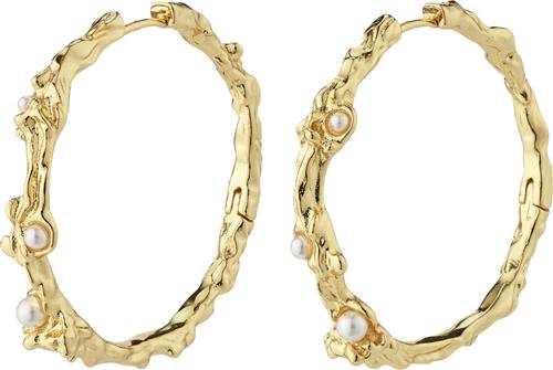 Se Pilgrim Raelynn Recycled Hoops Goldplated one size - Creoler hos Magasin ved Magasin