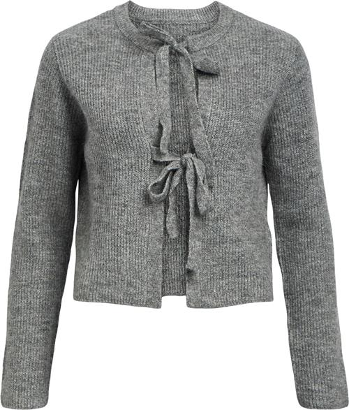 Se Object Objparvi Knit Cardigan 130 Kvinde Medium Grey Melange Cardigans Str S - hos Magasin ved Magasin