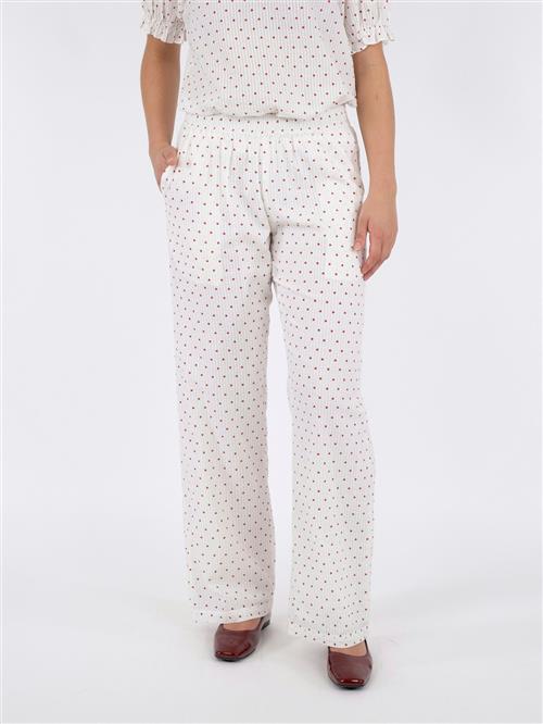 Neo Noir Astra Heart Pants Kvinde White Bukser Med Brede Ben Str 40 - hos Magasin