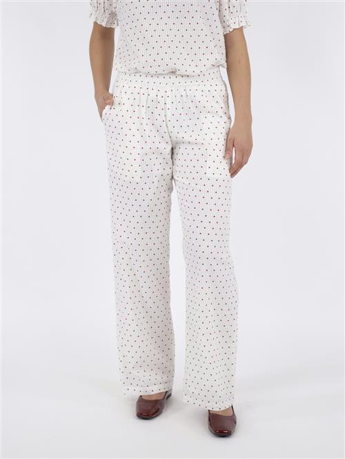 Neo Noir Astra Heart Pants Kvinde White Bukser Med Brede Ben Str 42 - hos Magasin