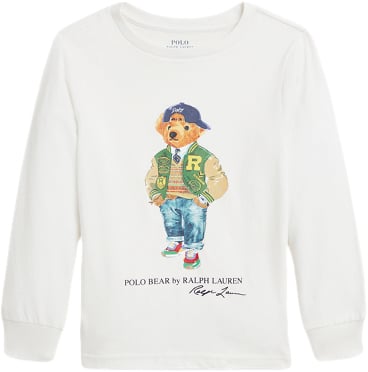 Se Polo Ralph Lauren 26/1 Jerseylscnpom4-kn-tsh Str 5 / 5 år - Deckwash White Langærmede T-shirts hos Magasin ved Magasin