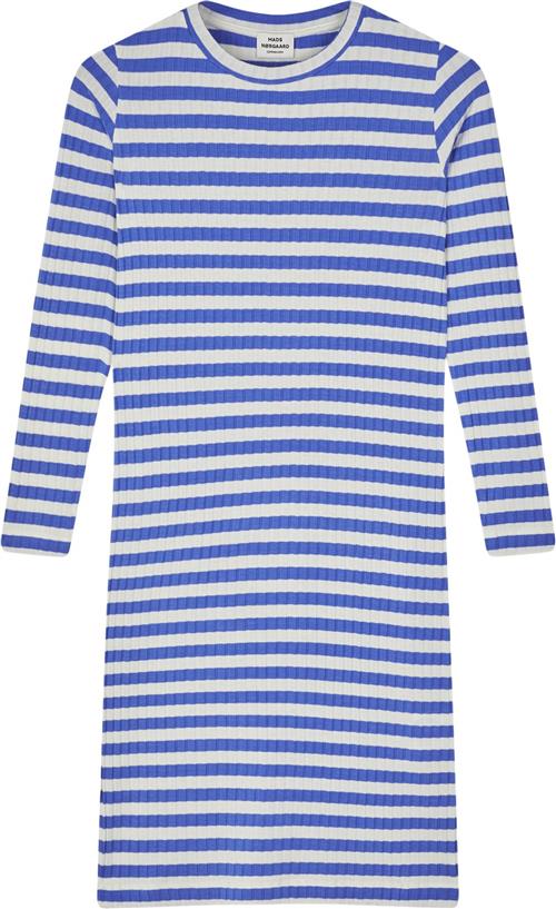 Mads Nørgaard - Copenhagen 5x5 Classic Stripe Dubina Dress Str 12 år - Blå+Hvid+Striber Kjoler hos Magasin