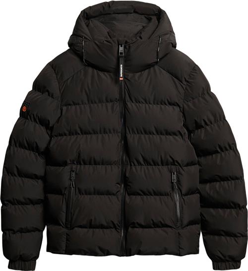 Superdry Hooded Sports Puffer Jacket Mand Black Overgangsjakker Str XXXL - hos Magasin