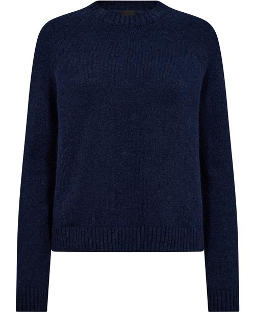 BOSS Febisan Kvinde Open Blue Sweaters Str M - hos Magasin