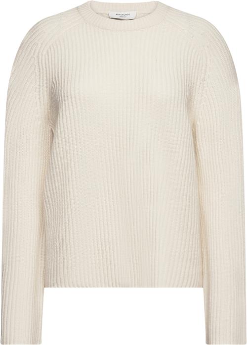 Rosemunde Fisherman rib Pullover Kvinde Hvid Sweaters Str S - Uld hos Magasin