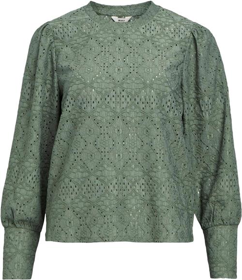 Se Object Objfeodora L/S TOP Noos Kvinde Dark Forest Toppe Regular Fit Str XS - hos Magasin ved Magasin