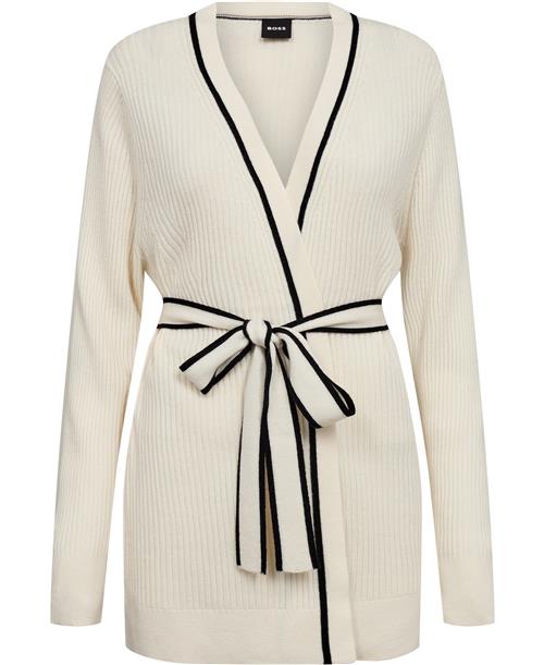 BOSS Ferinia Kvinde Open White Cardigans Str L - hos Magasin