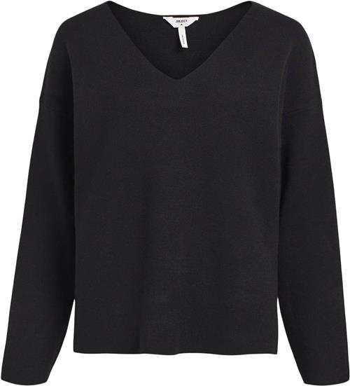 Se Object Objreynard Vneck Pullover Noos Kvinde Black Toppe Regular Fit Str S - hos Magasin ved Magasin