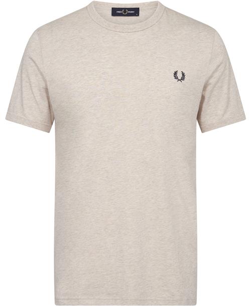 Fred Perry M3519 Mand Porridge Marl Kortærmede T-shirts Str XXL - Bomuld hos Magasin