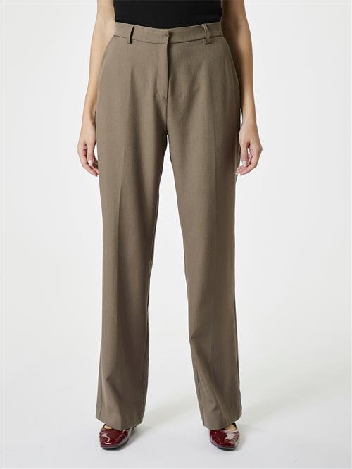 Neo Noir Alice Structure Pants Kvinde Khaki Bukser Med Lige Ben Str 42 - hos Magasin