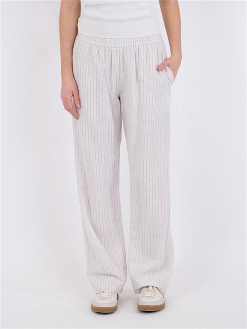 Se Neo Noir Astra Simple Stripe Pants Kvinde Off White Bukser Med Lige Ben Str 38 - hos Magasin ved Magasin