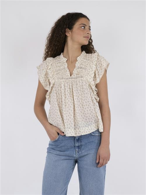 Neo Noir Jayla Basic Blossom Top Kvinde Creme Toppe Str 42 - hos Magasin