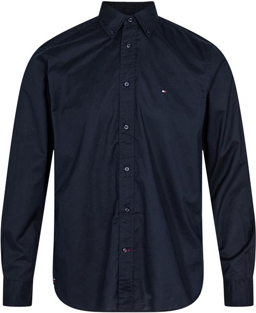 Tommy Hilfiger Core Flex Poplin RF Shirt Mand Desert Sky Langærmede Skjorter Str M - Bomuld hos Magasin