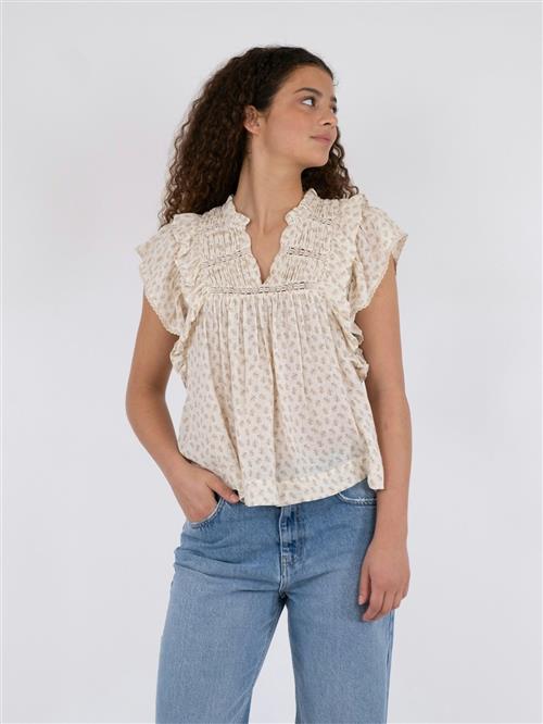 Neo Noir Jayla Basic Blossom Top Kvinde Creme Toppe Str 36 - hos Magasin