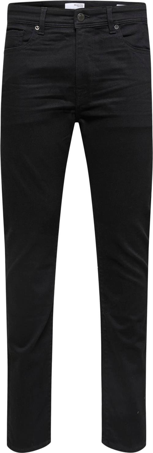 Selected Homme Slhslimleon 24001 Black ST Jeans W Mand Black Denim Jeans Str "30/""32" - hos Magasin