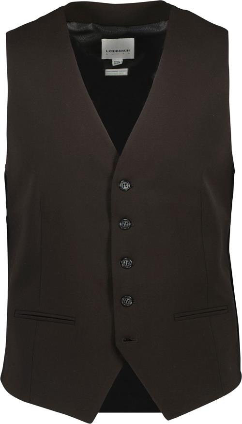 Lindbergh Mens Waistcoat for Suit Mand Sort Veste Str 52 - hos Magasin