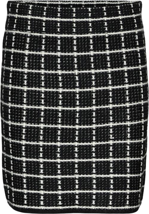 Vero Moda Vmkia NW Mini Skirt CO BOO Kvinde Black/w. Birch Korte Nederdele Str XS - hos Magasin